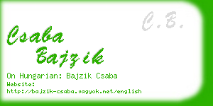 csaba bajzik business card